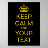 Créez votre propre affiche "Conserver le calme" (l