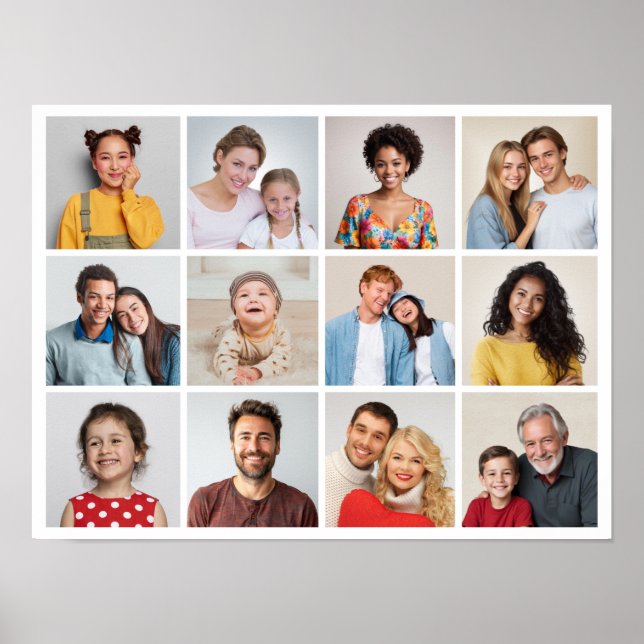 Créez votre propre affiche de 12 photos (Devant)