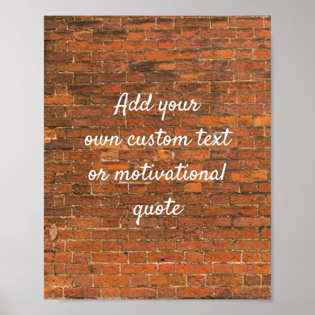 Créez votre propre affiche personnalisée - Mur en  (Devant)