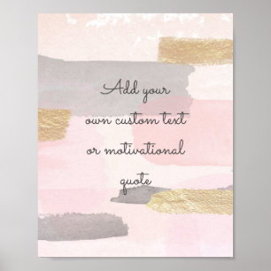 Créez votre propre affiche personnalisée - Or rose