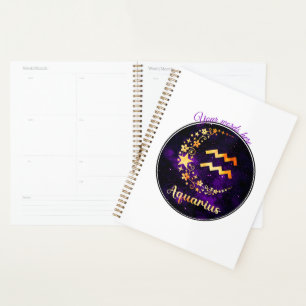 Créez votre propre Aquarius céleste violet Zodiac