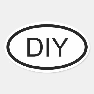 Créez votre propre autocollant ovale de style euro
