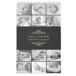 Créez votre propre B&W Baby Photos 2025 Calendrier