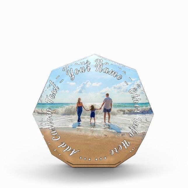 Créez votre propre bloc photo avec un nom de texte (Devant)