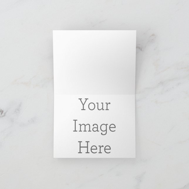 Custom Folded Announcement Card, Size: Petite (10,2 cm x 14,2 cm), Paper: Mat signature, Envelopes: Blanche (Intérieur)