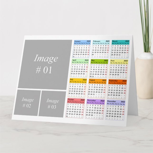 Créez votre propre carte de calendrier 2022 (Devant)