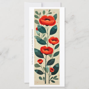 Créez votre propre carte de signet aux coquelicots