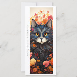 Créez votre propre carte de signet de chat noir fl