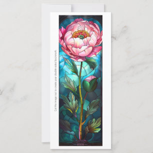 Créez votre propre carte de Signet de pivoine rose