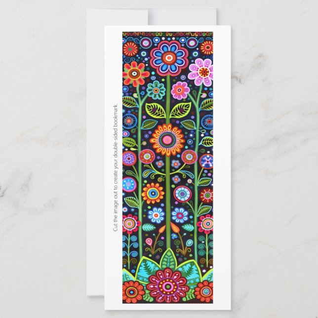 Créez votre propre carte de Signet Fleurs d'Art fo (Devant)