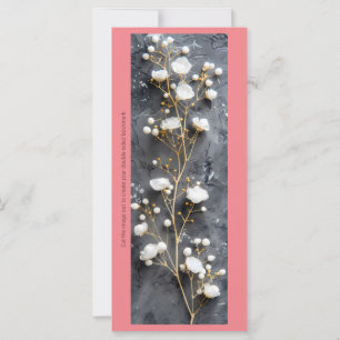 Créez votre propre carte de Signet gris Roses blan