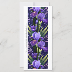 Créez votre propre carte de Signet Iris violet pei