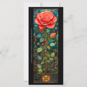Créez votre propre carte de Signet Rose en verre t