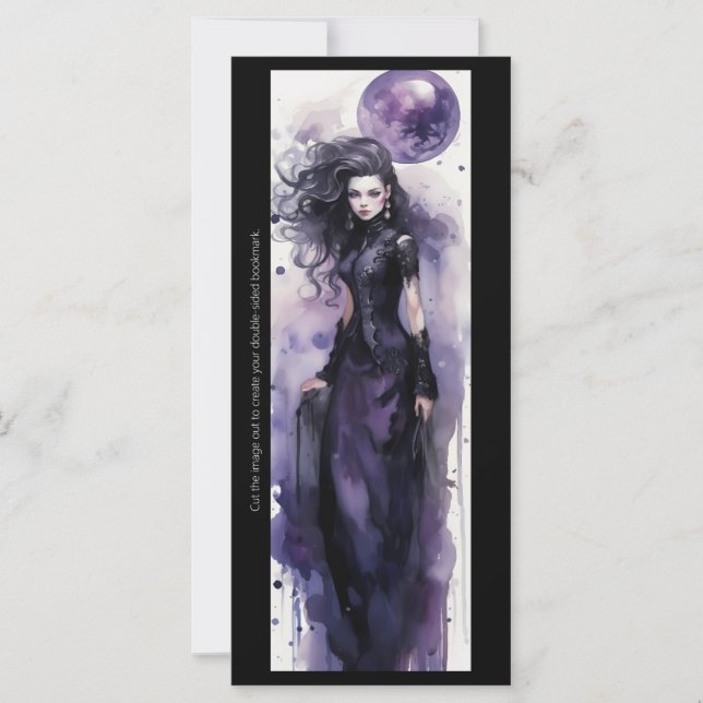 Créez votre propre carte de Signet sorcier violet (Devant)