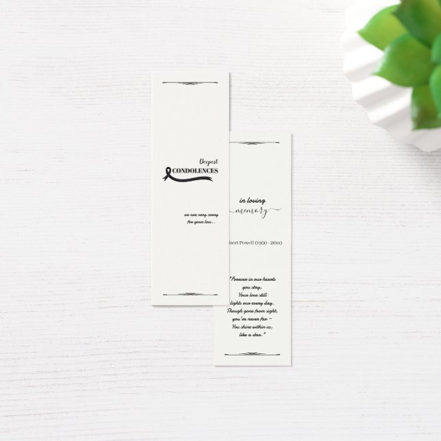 Créez Votre Propre Carte de Sympathie Simple 3,0"  (Bureau)
