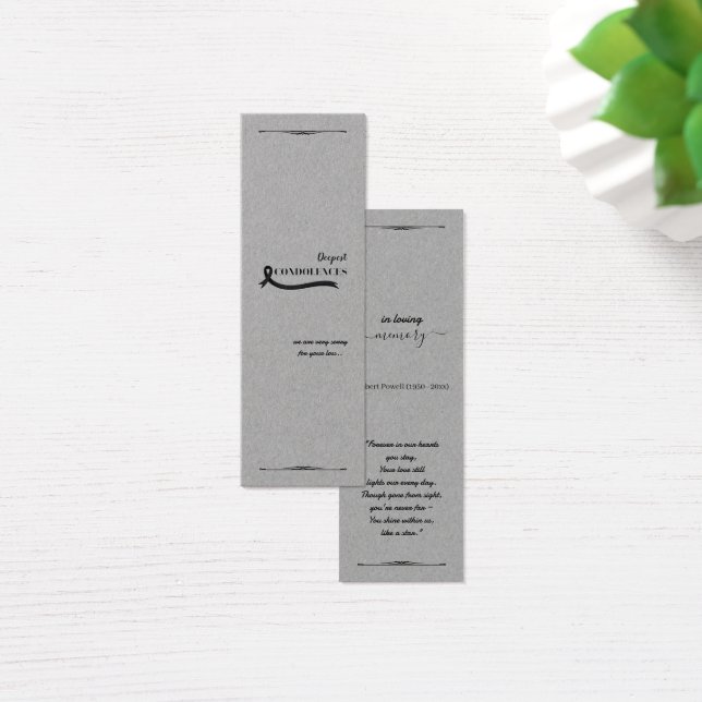 Créez Votre Propre Carte de Sympathie Simple 3,0"  (Bureau)
