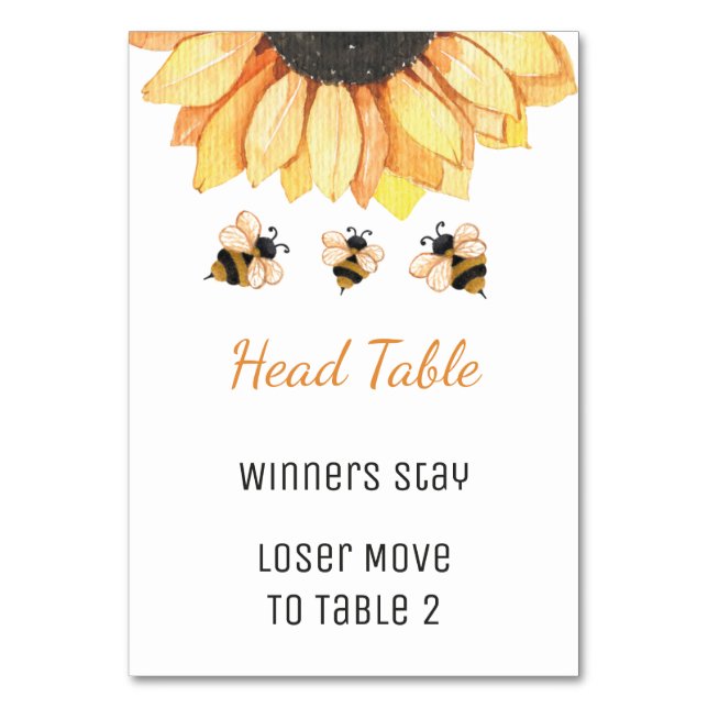 Créez votre propre carte de table de tournesol Bun (Par défaut)