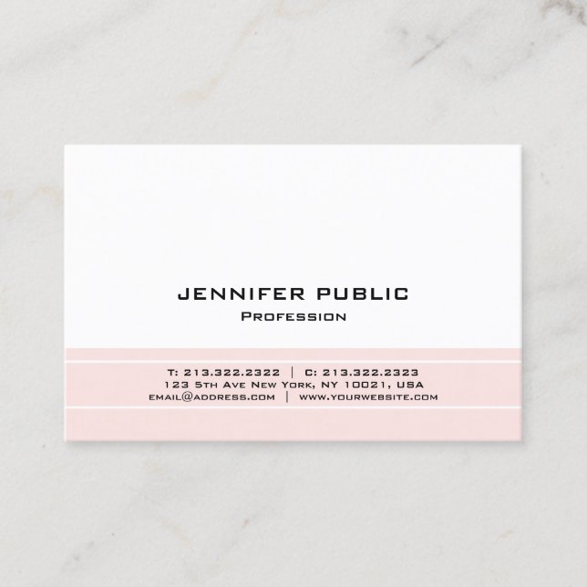 Créez votre propre carte de visite moderne, élégan (Devant)