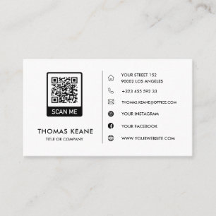 Créez votre propre Carte de visite QR-Code noir bl