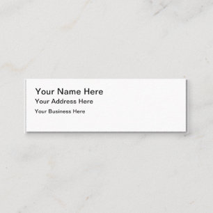 Créez votre propre Carte de visite Skinny