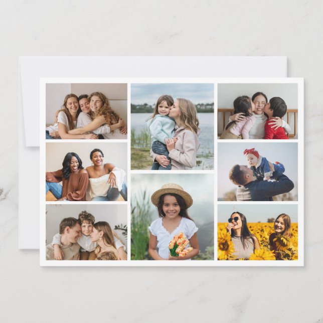 Créez votre propre carte de voeux Collage de 8 pho (Devant)