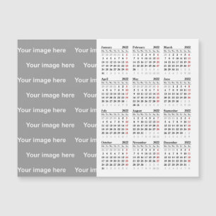 Créez votre propre carte magnétique calendrier 202