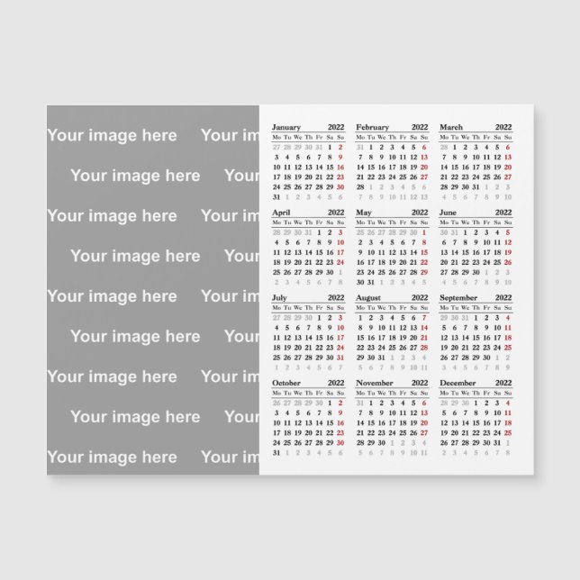Créez votre propre carte magnétique calendrier 202 (Devant)