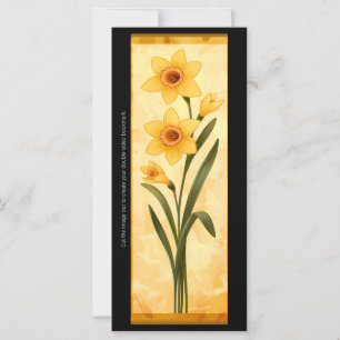 Créez votre propre carte Signet de jonquilles jaun