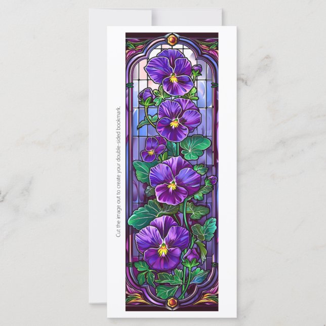 Créez votre propre carte Signet de panneaux violet (Devant)