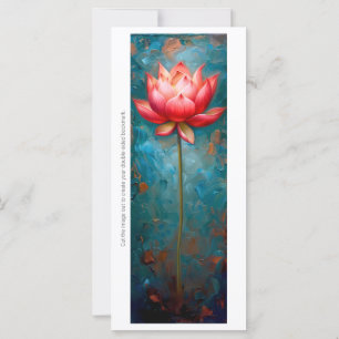 Créez votre propre carte Signet Lotus Rose Peint