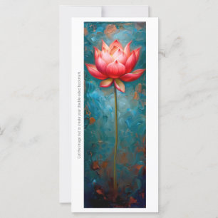 Créez votre propre carte Signet Lotus Rose Peint