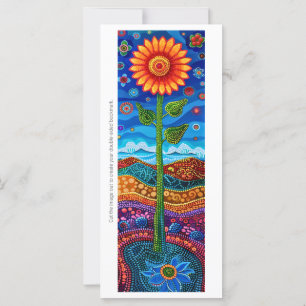 Créez votre propre carte Signet Sunflower Dot Art