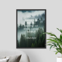 Créez votre propre citation Poster Nature Landcape