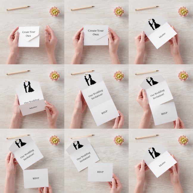 Créez Votre Propre Faire-Part de Mariage RSVP Blan