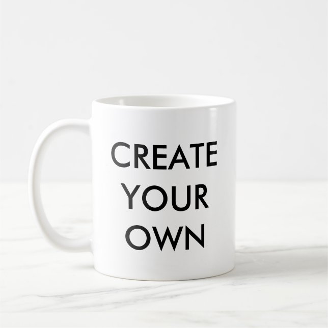 Créez votre propre grande Mug blanche personnalisa (Gauche)