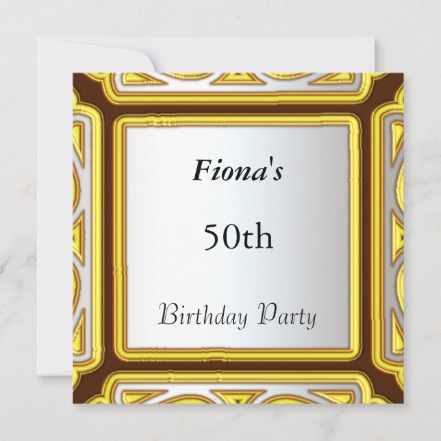 Créez votre propre invitation Gold (Devant)