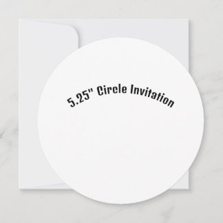 Créez Votre Propre Invitation Rond de 5,25"