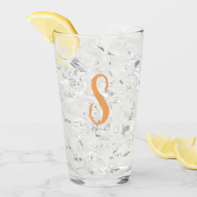 Créez votre propre monogramme personnalisé Verre à (Devant glace)