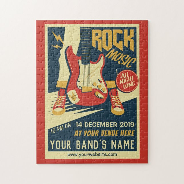 Créez votre propre puzzle de musique Retro Rock (Vertical)