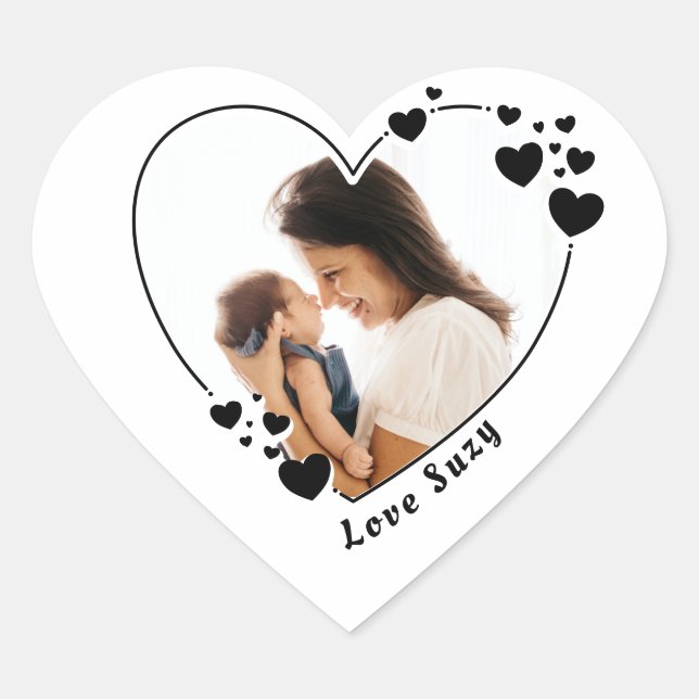 Créez votre propre Sticker en forme de coeur photo (Devant)