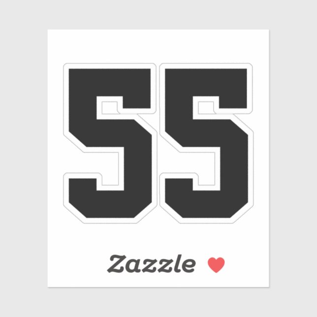 Créez votre propre Sticker pour numéros Jersey (Feuille)