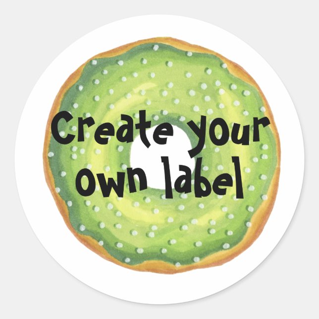 Créez votre propre Sticker rond classique de beign (Devant)