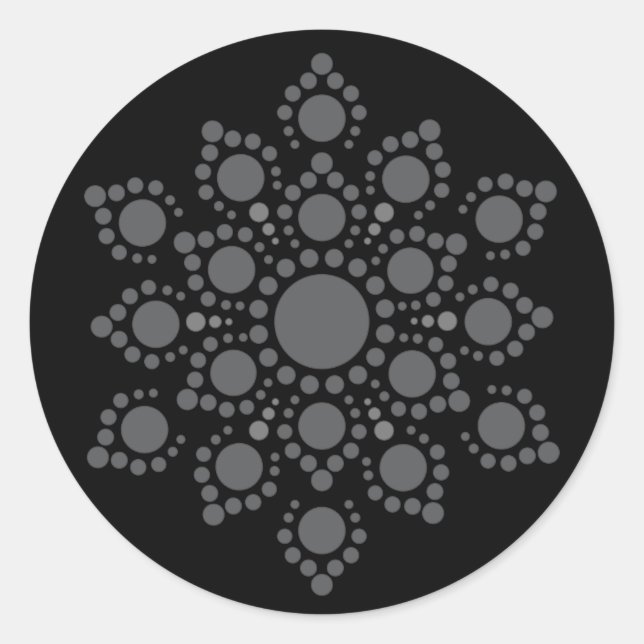 Créez votre propre Sticker rond Mandala Classic (Devant)