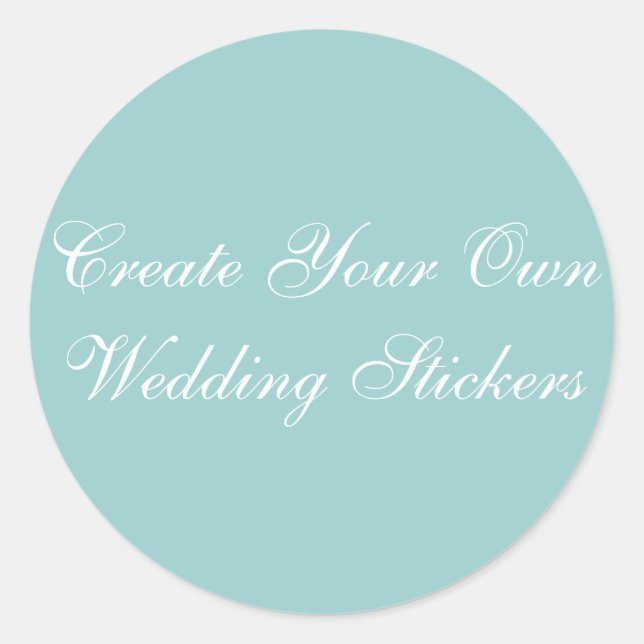 Créez votre propre Stickers Mariage Bleu Favoriser (Devant)