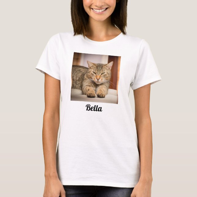 Créez votre propre T-shirt photo pour chat animal  (Devant)