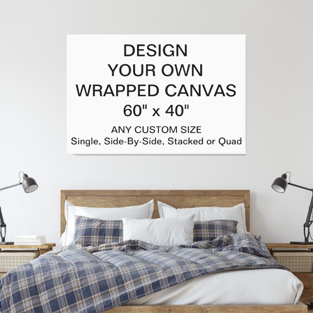 Créez votre propre toile enrobée de 60 po x 40 po (Insitu(Chambre))