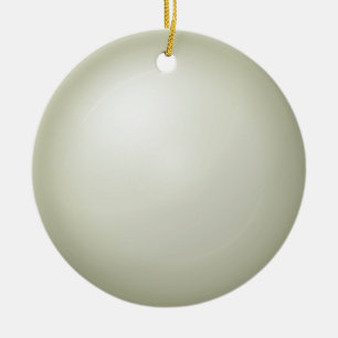 Creme 3d Sphere Effect Keramik Ornament