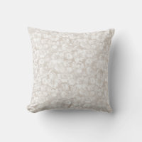 Crème aquarelle fleurs fleurs jettent oreiller