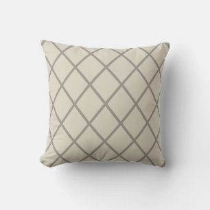 Creme Argyle Kissen