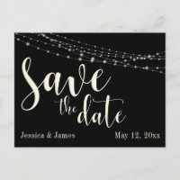 Creme auf Black 30 mit Lights Save the Date 2